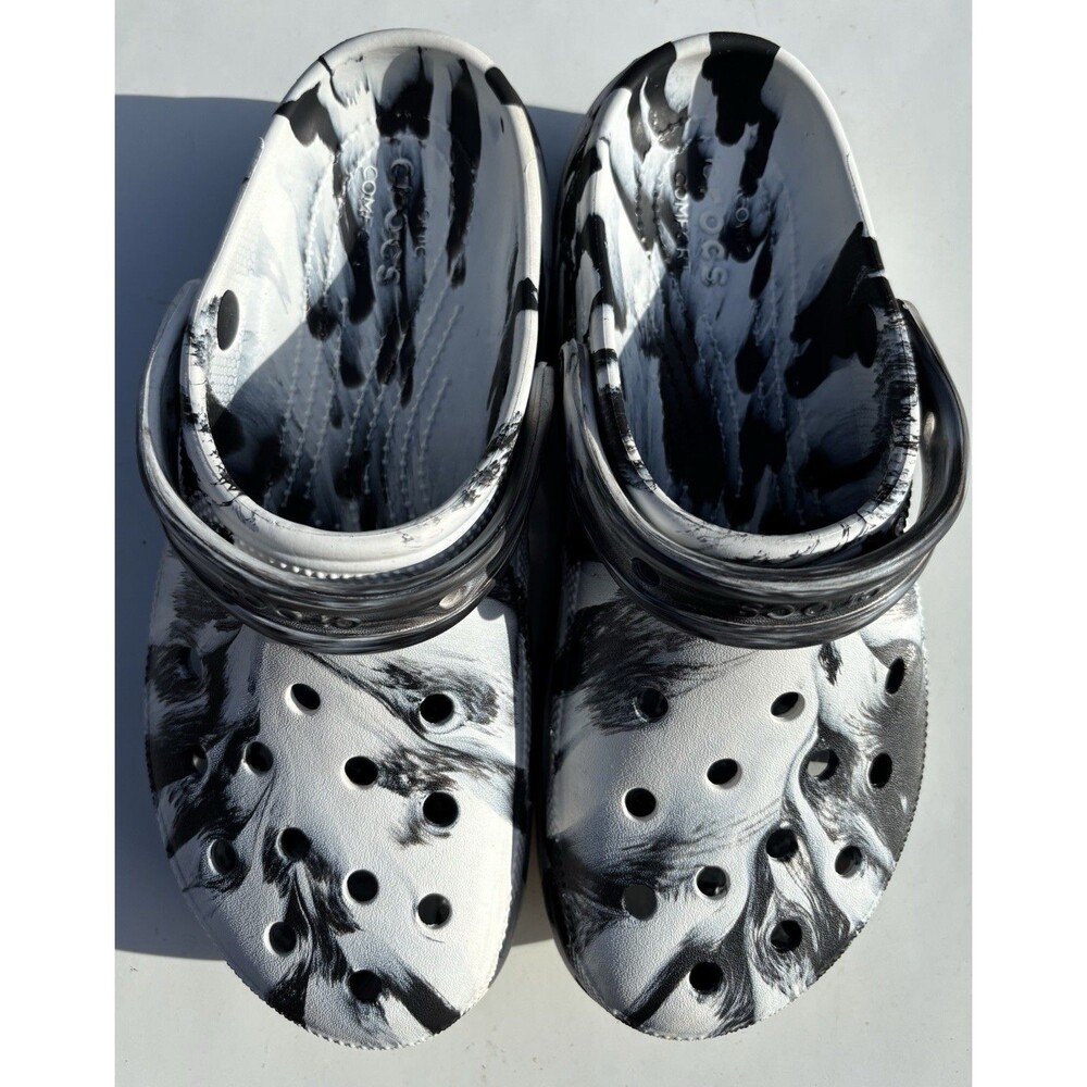 Crocs Black And White Woman Slippers Size 10 Woman